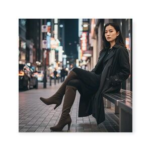 Mascaro ✵ Slouchy Knee High Heeled Platform Boot ✵ Chocolate Brown Suede ✵ 39.5